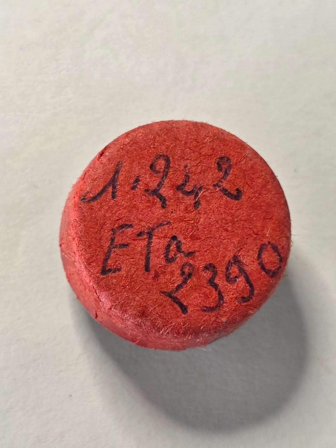 Roue de minuterie / grande roue dorée à 5 bras avec pignon acier d'origine (Réf. ISO 242) - ETA Original - ETA 2390 / Réf. 242