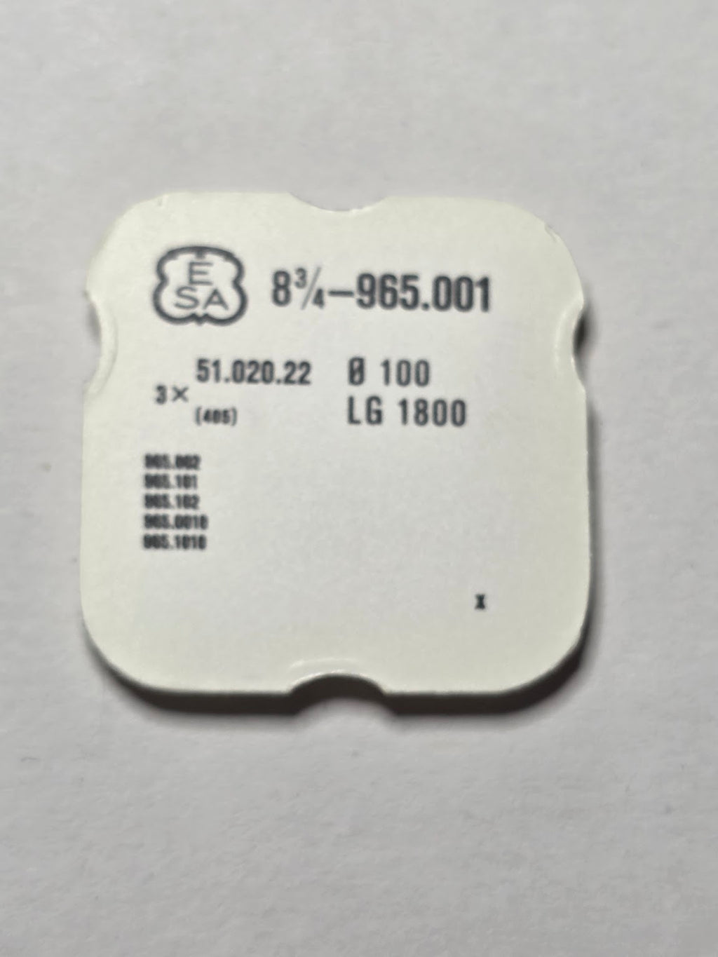 [AM137] ESA / Ébauches SA - ESA 965.001 / Réf. 51.020.22 (405)