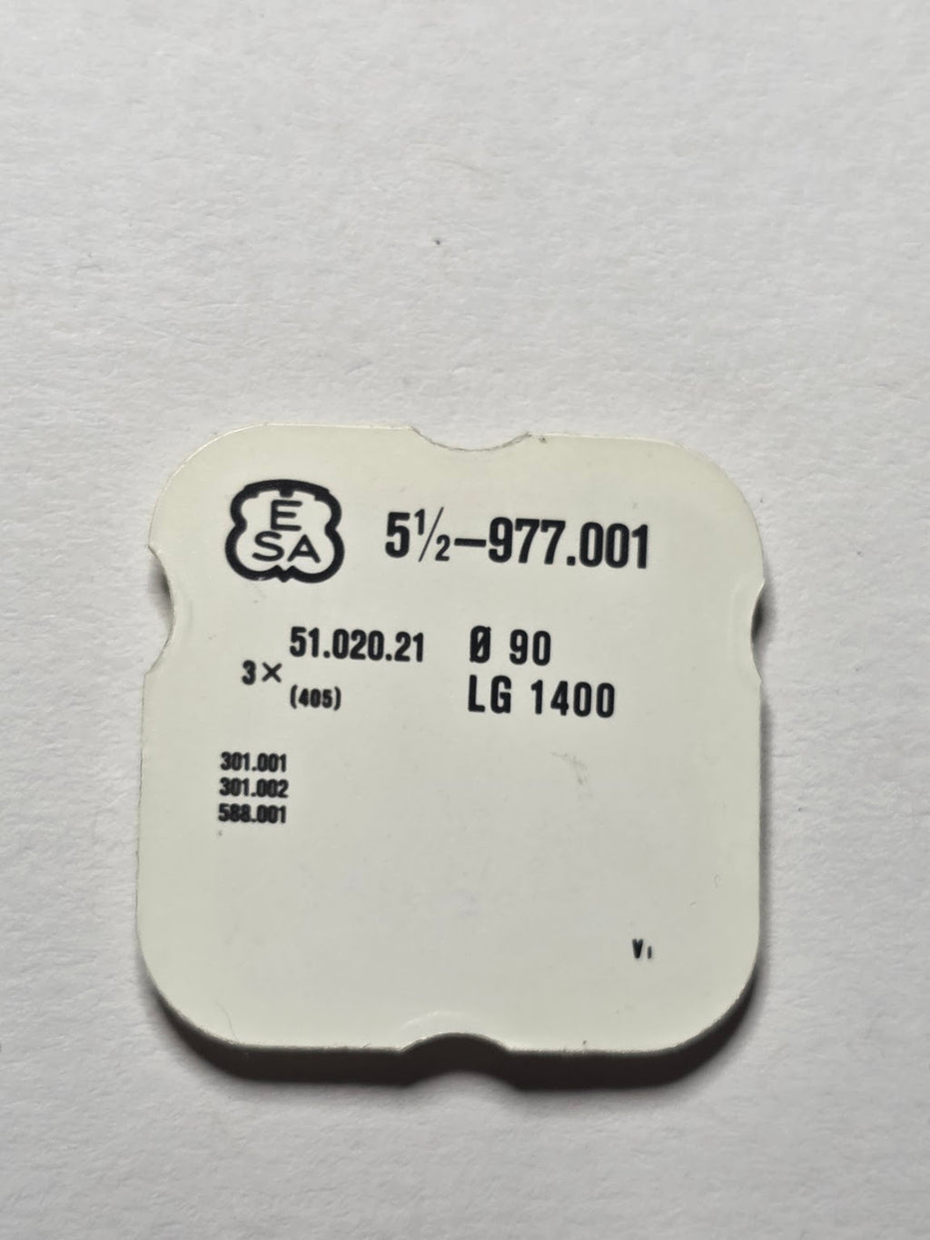 [AM138] ESA / Ébauches SA - ESA 977.001 / Réf. 51.020.21 (405)