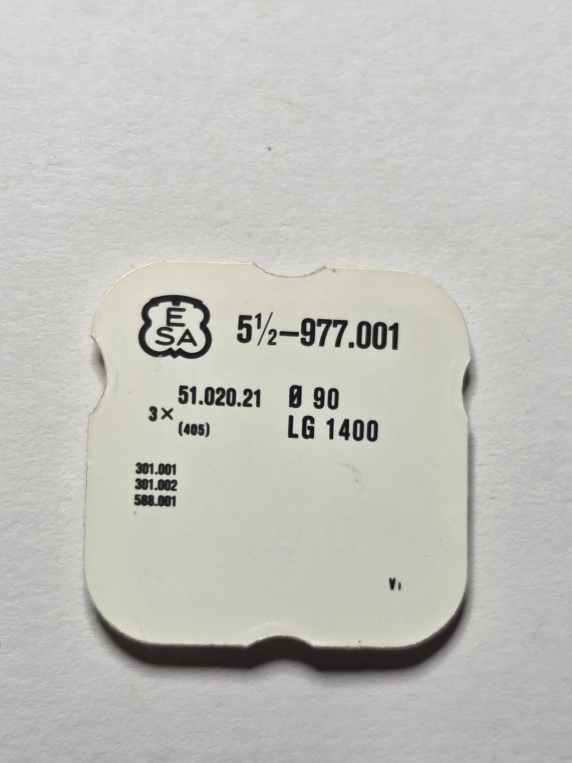 [AM138] ESA / Ébauches SA - ESA 977.001 / Réf. 51.020.21 (405)