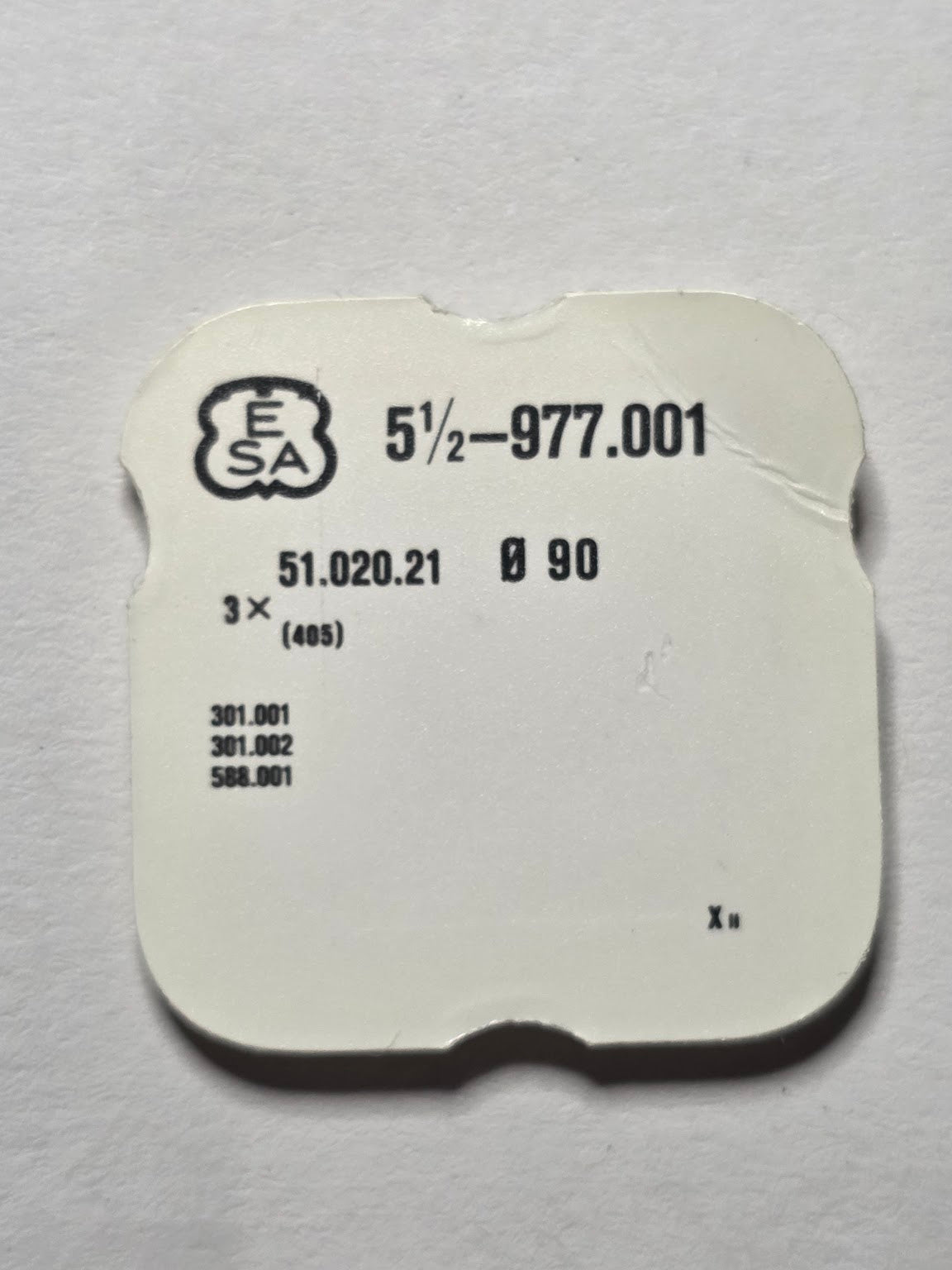[AM140] ESA / Ébauches SA - ESA 977.001 / Réf. 51.020.21 (405)