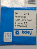 [AM212] Générique Horlogerie / Boley - Lot de 7 barrettes à ressort INOX sans collerette Boley (9 mm / Ø 1.0 mm - C/16)