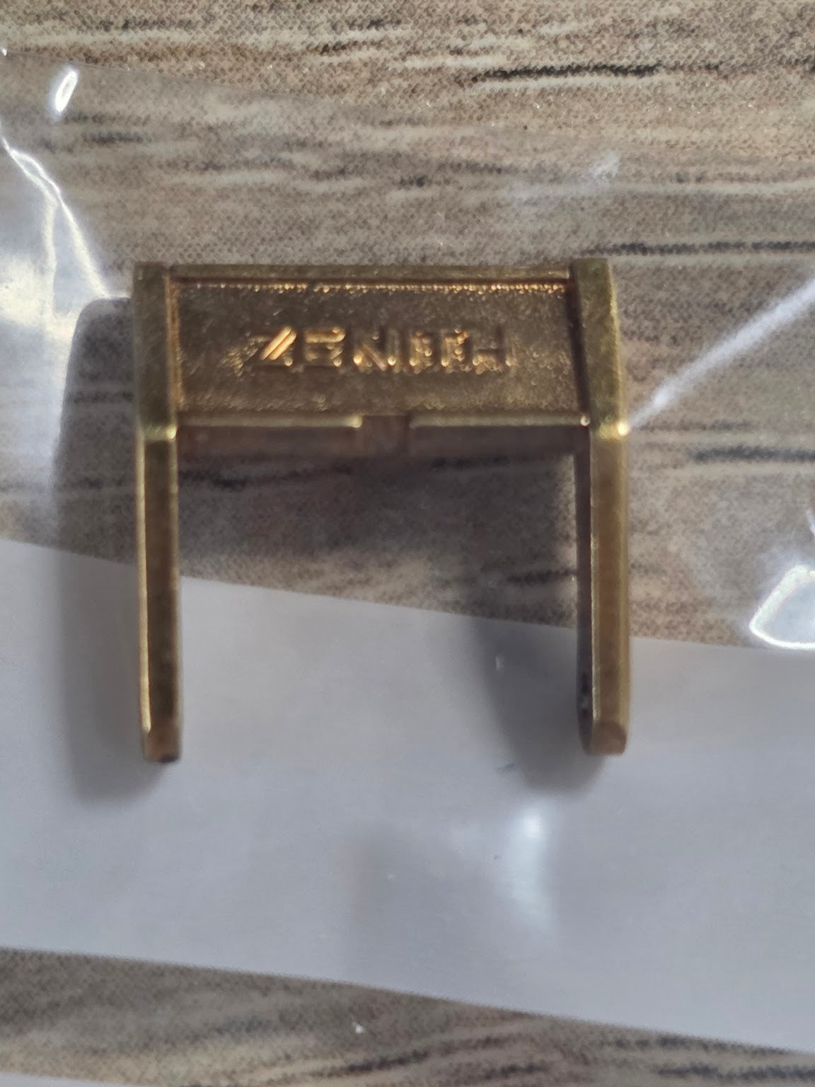 [AM254] Zenith - Corps de boucle ardillon Zenith dorée vintage - Sans ardillon (Gravure ZENITH & PLAQUÉ G 10 MICRONS)