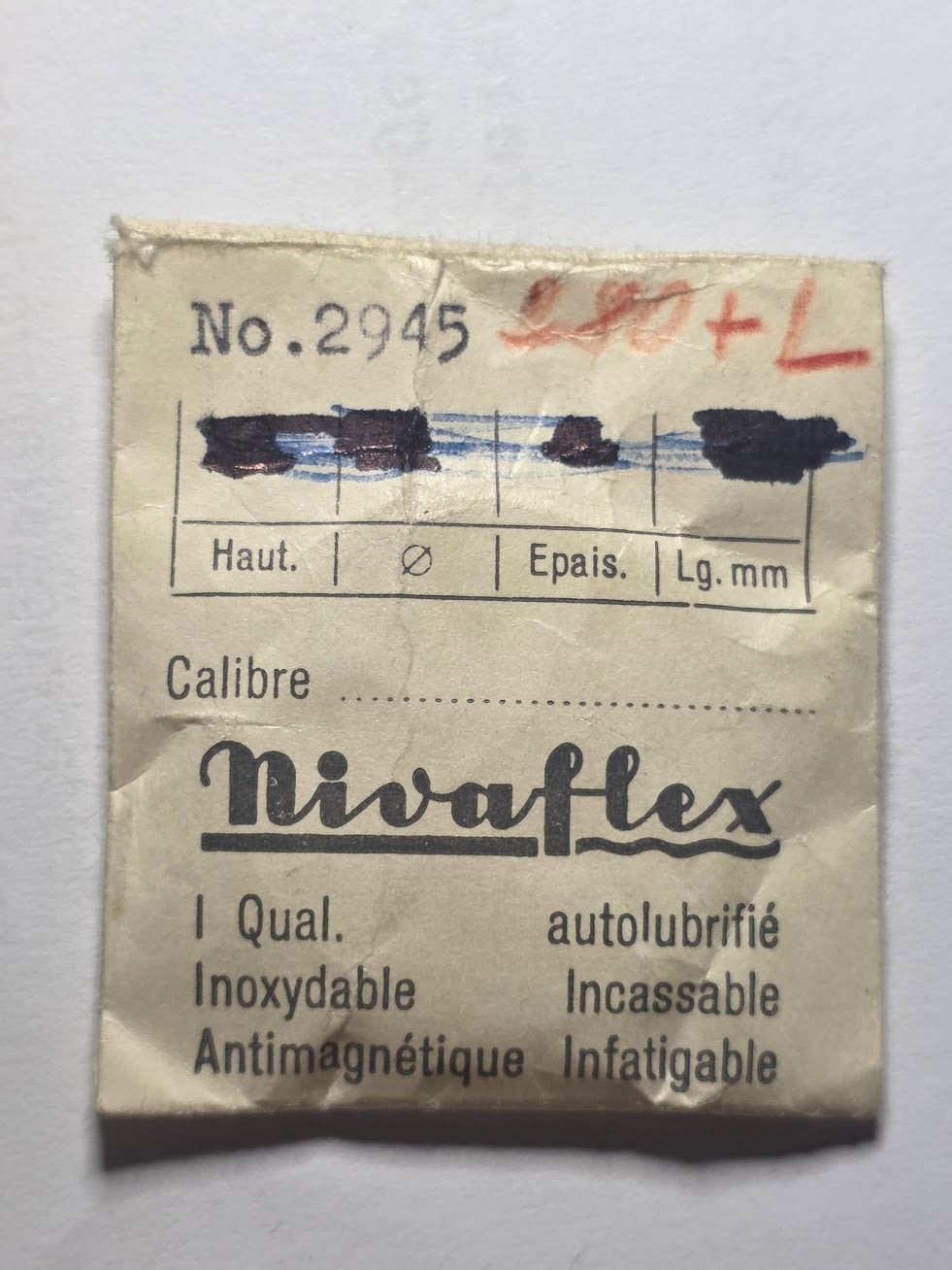 Verre de montre (cristal) - Nivaflex - No. 2945