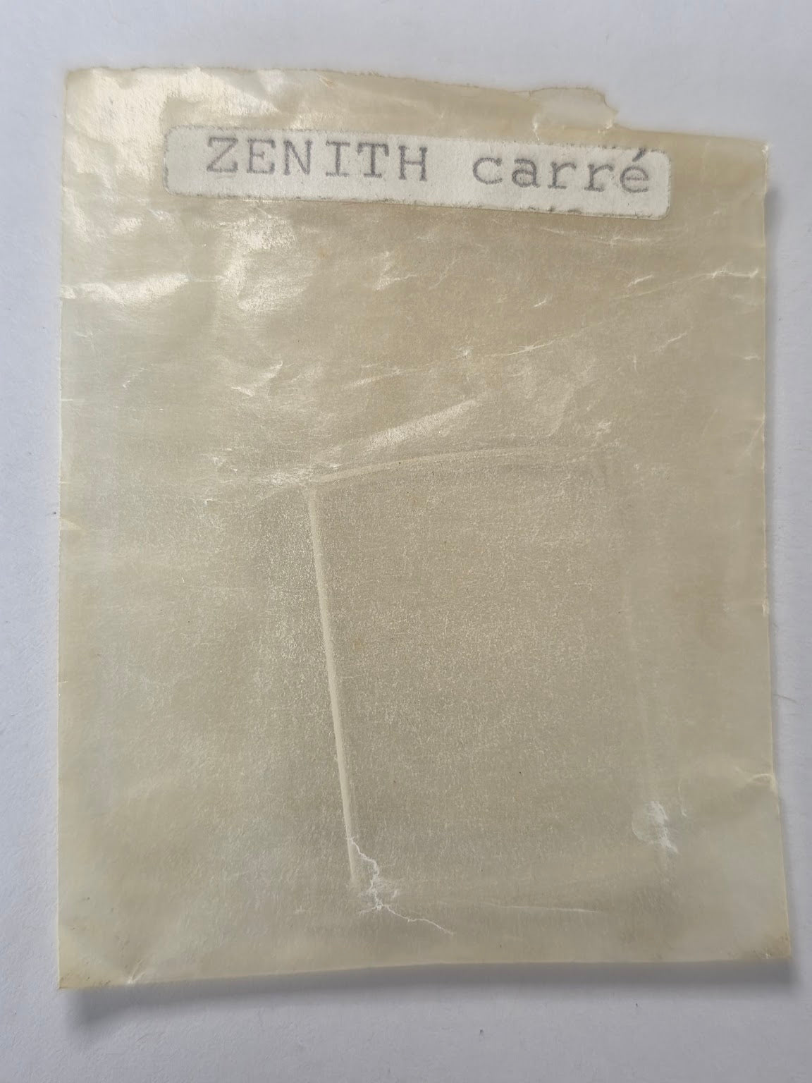 Verre plastique / rectangulaire galbée - Zenith Original - 22.5 mm