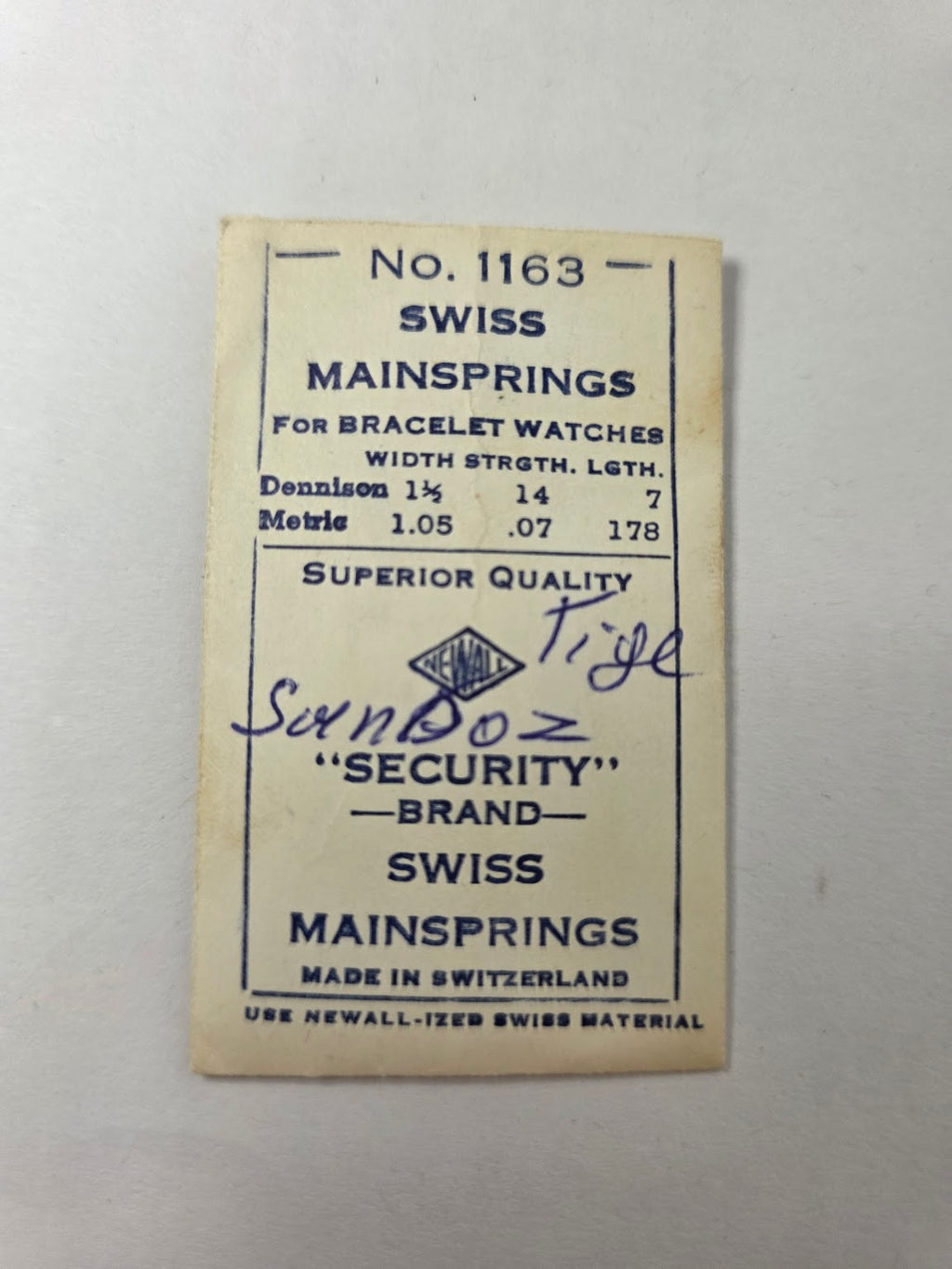 Lot de 2 tiges de remontoir (Aufzugswellen / Réf. 1163F / Font 55) - Sandoz / Fontainemelon (Font 55) - Font 55 / 1163F